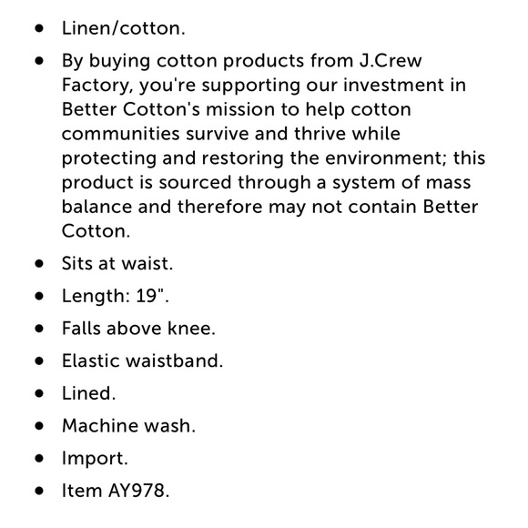 J. Crew Linen Cotton Paper Bag Skirt - Picture 2 of 2